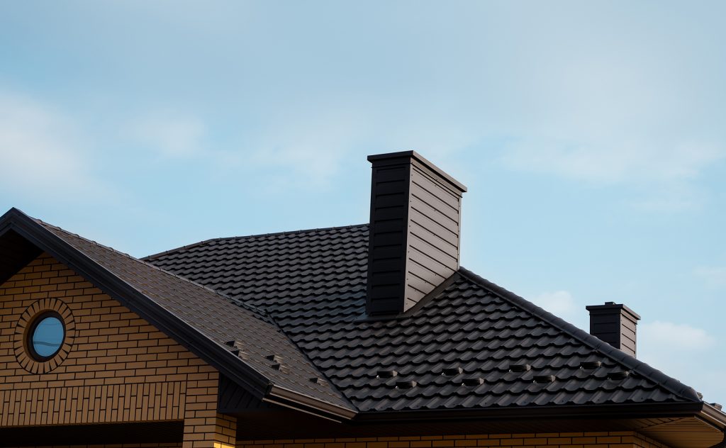 metal roof on a home